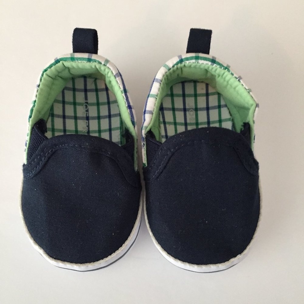 Navy & Green Checker Slip-On Size 1